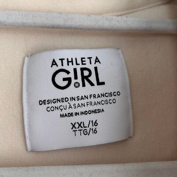 Athleta Girl RetroActive Oversized Shacket Cream Neutral Streetwear sz 16 - Picture 4 of 8